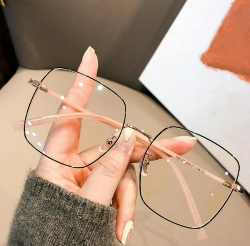 Square Metal Frame Glasses
