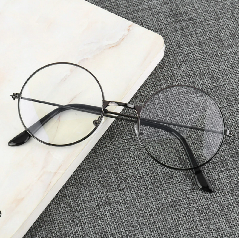 Blue Light Round Metal Glasses