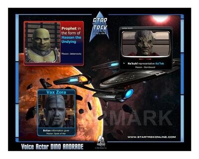 Star Trek Online Autograph Print and Video | Dino Andrade, Voice Actor