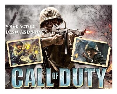 Call of Duty Autograph Print and Video | Dino Andrade, Voice Actor