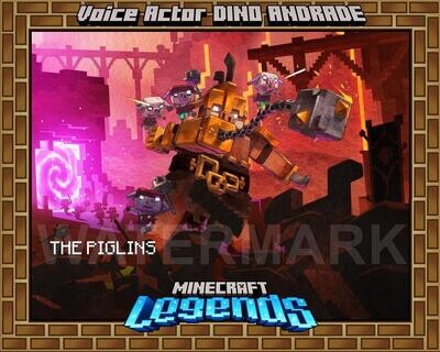 Minecraft: The Piglins Autograph Print and Video | Dino Andrade, Voice Actor