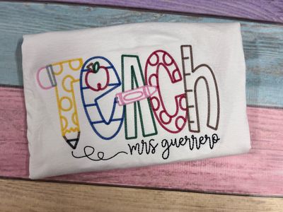 Teacher Stitchy Shirt - Personalized
