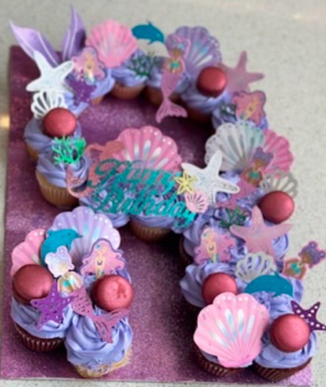Number Cupcake Cake