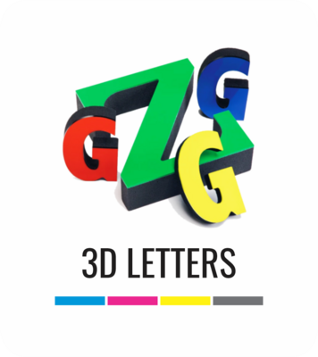 3D Dimensional Letters &amp; Logos
