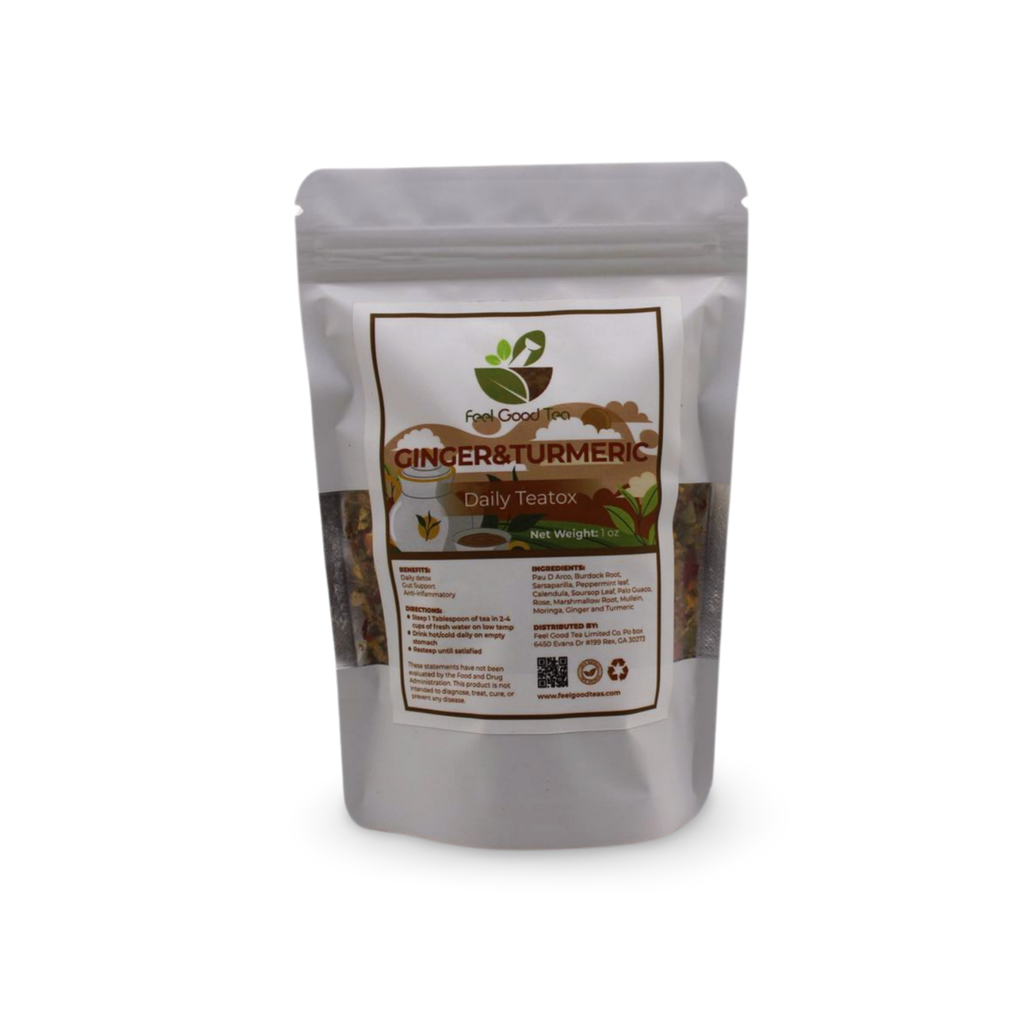 1oz Daily Teatox, Gingeric (Ginger &amp; Turmeric)