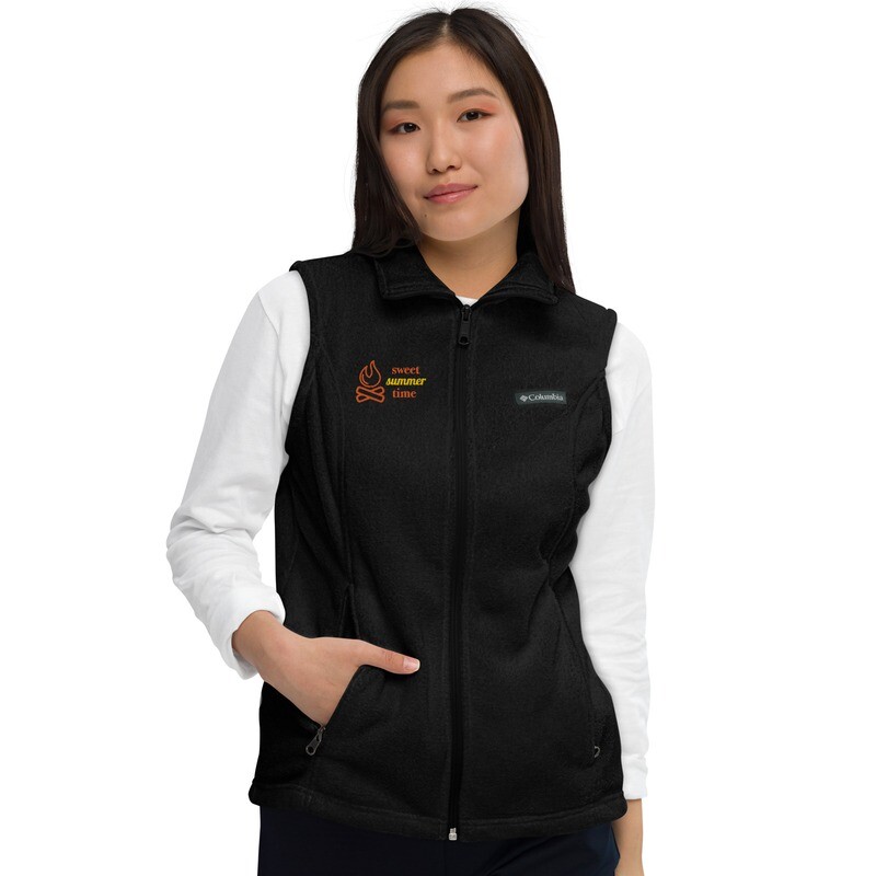 Embroidered Campfire Women’s Columbia fleece vest