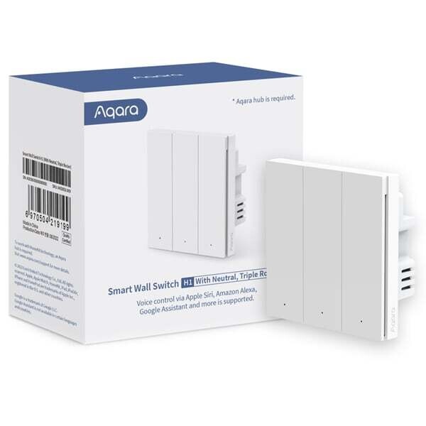 AQARA Smart Wall Swith H1(With Neutral, Triple rocker)