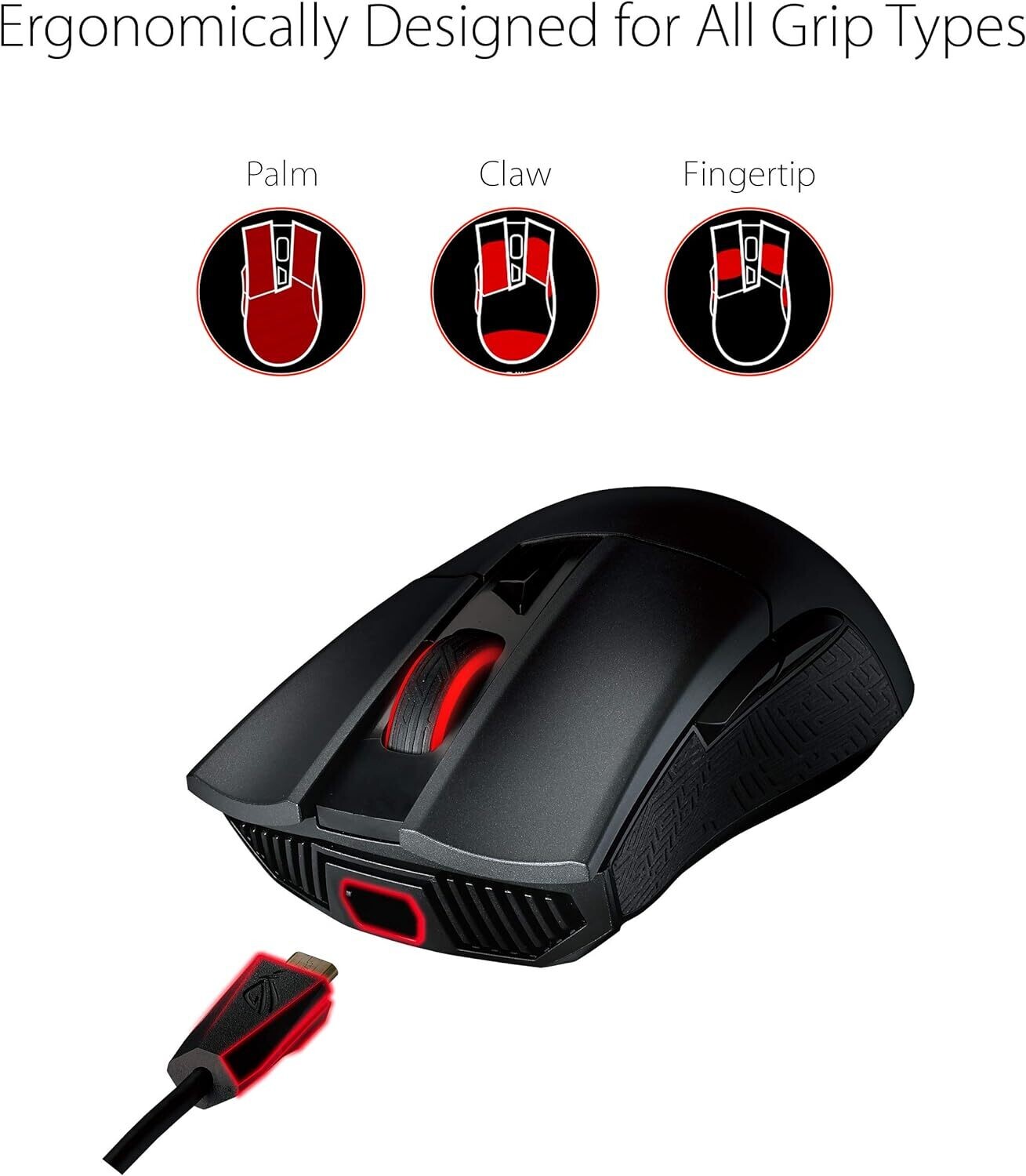 ASUS Wireless Optical Gaming Mouse for PC - ROG Gladius II