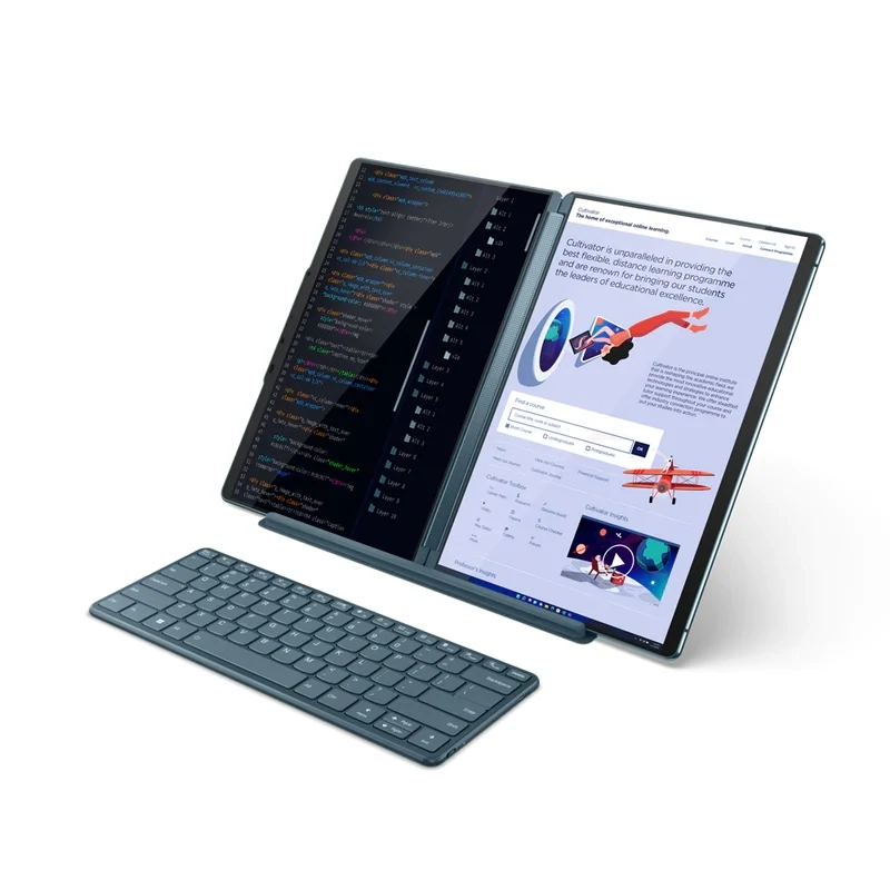 Lenovo Yoga Book 9 13IRU8 2x 13.3&quot; 2.8K Touchscreen Laptop - Core i7-1355U - 16GB RAM - 1TB SSD - Shared - Win 11 (Tidal Teal)