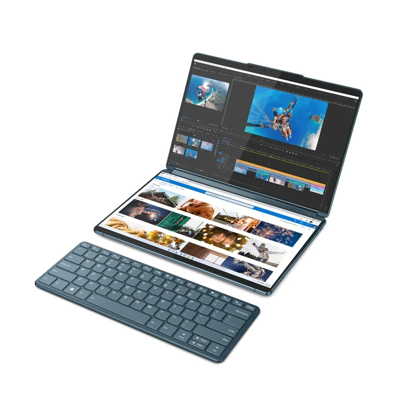 Lenovo Yoga Book 9 13IRU8 2x 13.3&quot; 2.8K Touchscreen Laptop - Core i7-1355U - 16GB RAM - 1TB SSD - Shared - Win 11 (Tidal Teal)