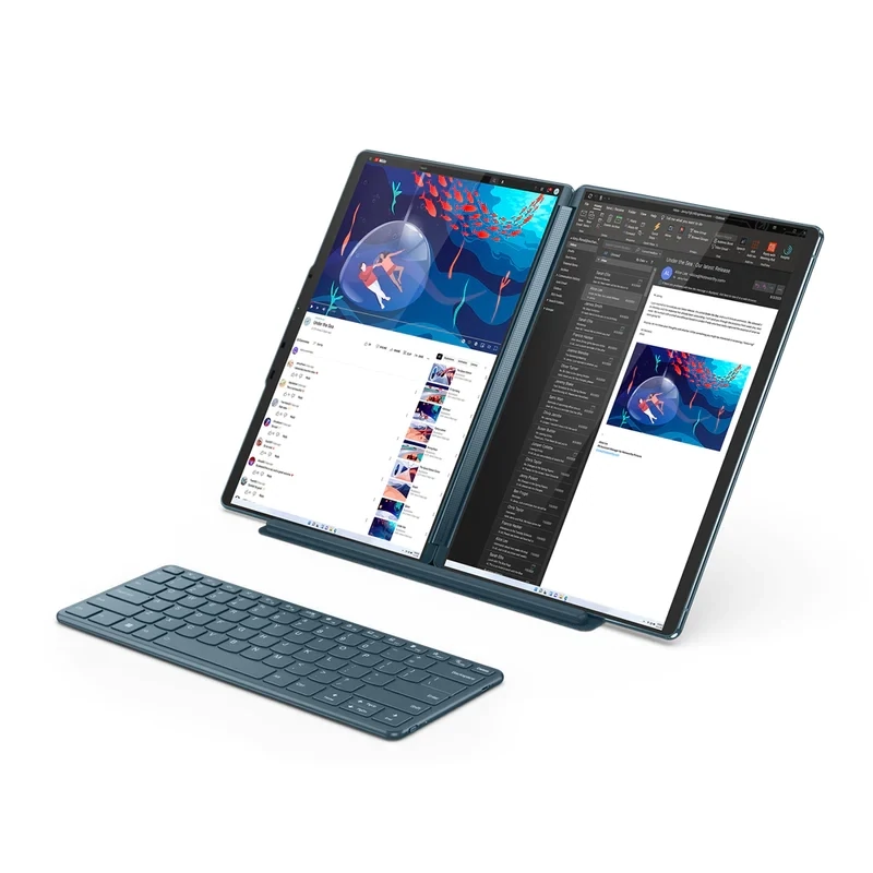 Lenovo Yoga Book 9 13IRU8 2x 13.3&quot; 2.8K Touchscreen Laptop - Core i7-1355U - 16GB RAM - 1TB SSD - Shared - Win 11 (Tidal Teal)