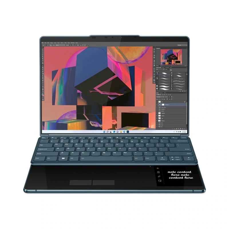 Lenovo Yoga Book 9 13IRU8 2x 13.3&quot; 2.8K Touchscreen Laptop - Core i7-1355U - 16GB RAM - 1TB SSD - Shared - Win 11 (Tidal Teal)
