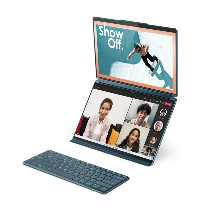 Lenovo Yoga Book 9 13IRU8 2x 13.3&quot; 2.8K Touchscreen Laptop - Core i7-1355U - 16GB RAM - 1TB SSD - Shared - Win 11 (Tidal Teal)