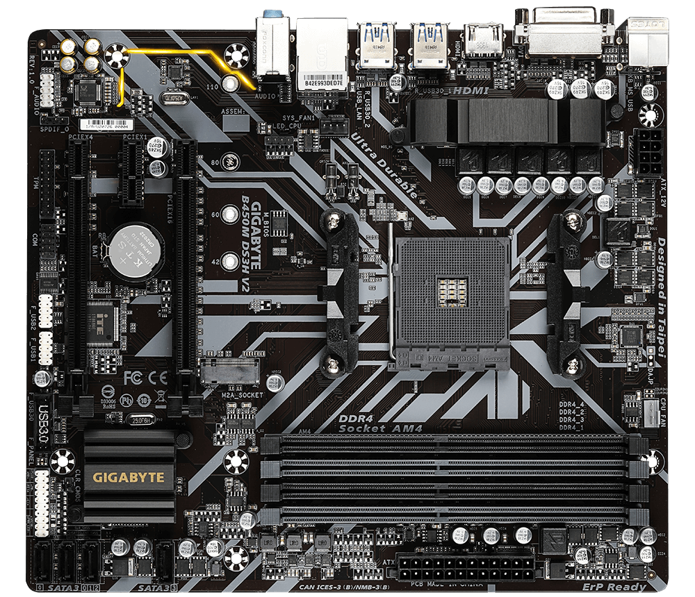 GIGABYTE B450M DS3H V2 MotherBoard