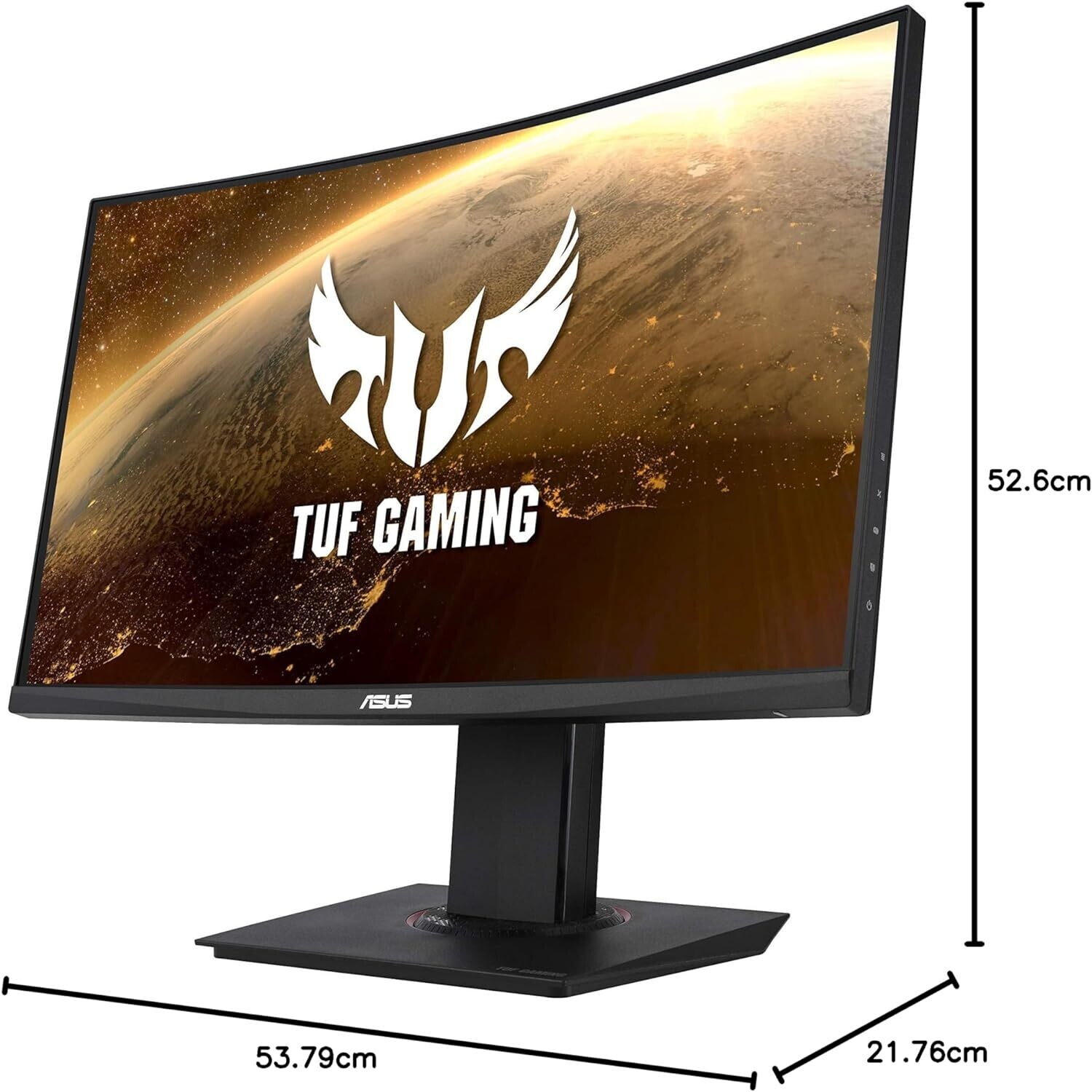 ASUS TUF Gaming Curved Gaming Monitor 24“ 23.6 inch Full HD (1920 x 1080), 165Hz, Extreme Low Motion Blur, FreeSync Premium, 1ms (MPRT), Shadow Boost