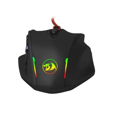 Redragon M908 Impact RGB LED MMO Gaming Mouse with 12 Side Buttons, Optical Wired Ergonomic Gamer Mouse
