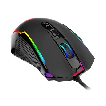 Redragon Gaming Mouse, Wireless Mouse Gaming with 8000 DPI, PC Gaming Mice with Fire Button, RGB Backlit Programmable Ergonomic Mouse Gamer, Rechargeable, 70Hrs for Windows, Mac Gamer, Black