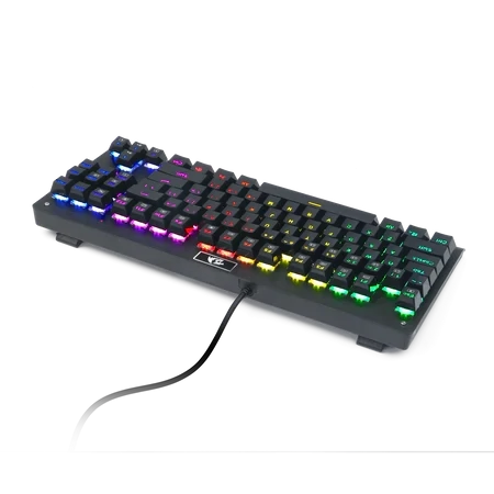 Redragon K568 DARK AVENGER Rainbow MECHANICAL GAMING KEYBOARD - (RED SWITCHES) - Spill-proof - Double Injection KeyCaps - Anti Ghosting All keys.