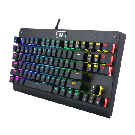 Redragon K568 DARK AVENGER Rainbow MECHANICAL GAMING KEYBOARD - (RED SWITCHES) - Spill-proof - Double Injection KeyCaps - Anti Ghosting All keys.