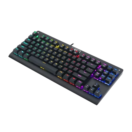Redragon K568 DARK AVENGER Rainbow MECHANICAL GAMING KEYBOARD - (RED SWITCHES) - Spill-proof - Double Injection KeyCaps - Anti Ghosting All keys.