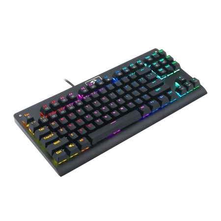 Redragon K568 DARK AVENGER Rainbow MECHANICAL GAMING KEYBOARD - (RED SWITCHES) - Spill-proof - Double Injection KeyCaps - Anti Ghosting All keys.