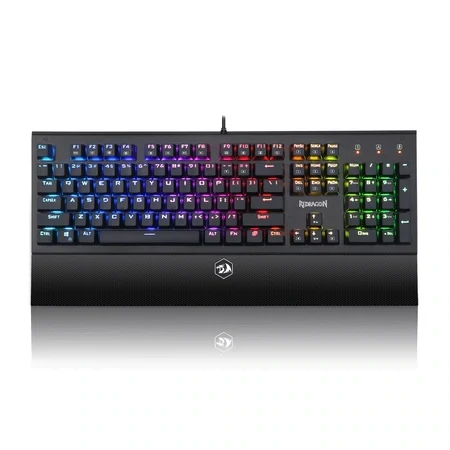 Redragon K569 RGB Aryaman Mechanical Gaming Keyboard RGB LED Illuminated Mechanical Keyboard for PC Gaming 104 Keys Compact Design (QWERTY US - English Keyboard Layout), Black