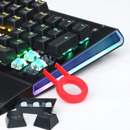 Redragon K569 RGB Aryaman Mechanical Gaming Keyboard RGB LED Illuminated Mechanical Keyboard for PC Gaming 104 Keys Compact Design (QWERTY US - English Keyboard Layout), Black