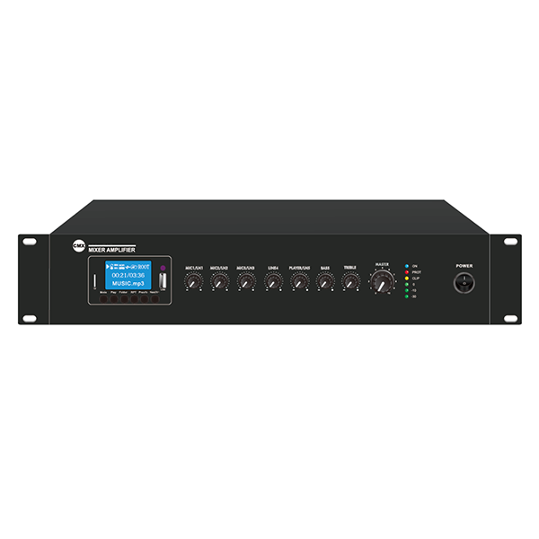 CMX 350W Economy Mixer Amp with Mp3/FM/SD/  Bluetooth, 3 Mic , 2 Aux ,70V/100V/4-16ohms.