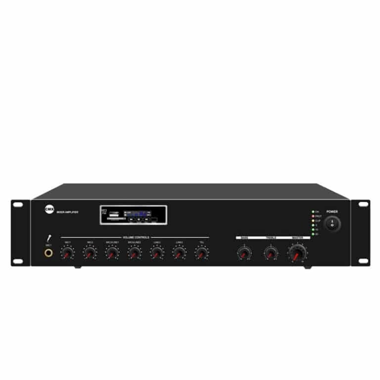CMX 240W Economy Mixer Amp with Mp3/FM/SD/  Bluetooth, 3 Mic , 2 Aux ,70V/100V/4-16ohms.