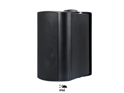 CMX 4&quot; 2-Way Outdoor Wall Mount Speaker, 40-20-10W/ 8  Ohm &amp; 100V, ABS, black, IP66