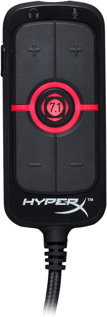 HyperX Amp USB Sound Card - Virtual 7.1 Surround Sound - Works with PC/PS4 - Plug and Play Audio Upgrade for Stereo Headsets (HX-USCCAMSS-BK) HyperX Amp USB Sound Card - Virtual 7.1 Surround Sound - Works with PC/PS4 - Plug and Play Audio Upgrade for Stereo Headsets (HX-USCCAMSS-BK)
