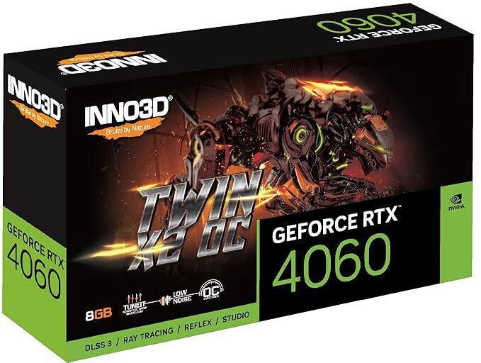 INNO3D Nvidia GeForce RTX 4060 Twin X2 8GB OC - Black