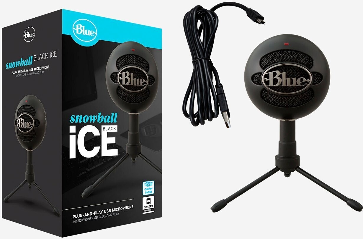 Blue Microphones - Snowball iCE Wired Cardioid USB Plug 'n Play Microphone Blue Microphones - Snowball iCE Wired Cardioid USB Plug 'n Play Microphone