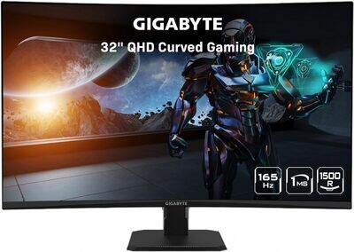 عرض خاص لفترة محدودة Gigabyte GS32QCA , 32 inch, 2K QHD (2560 x 1440) 1Ms 180Hz VA Curved, Gaming Monitor عرض خاص لفترة محدودة Gigabyte GS32QCA , 32 inch, 2K QHD (2560 x 1440) 1Ms 180Hz VA Curved, Gaming Monitor