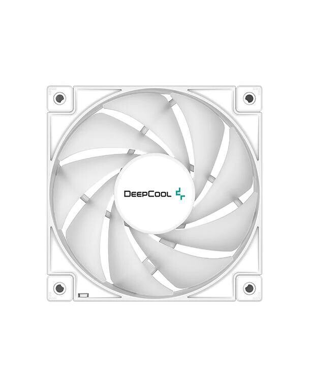 DeepCool FC120 WHITE-3IN1 Performance 120mm ARGB LED PWM Fan, Daisy-Chain Interconnect Cable, White, Triple White