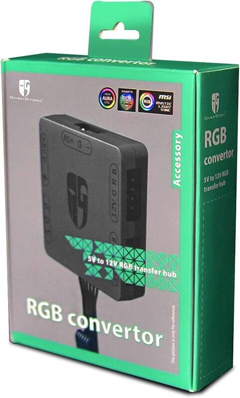 RGB Converter 5V 3 Pin ADD-RGB to 12V 4 Pin 12V RGB Light Converter Light Sync Motherboard Light RGB Converter 3 Pin