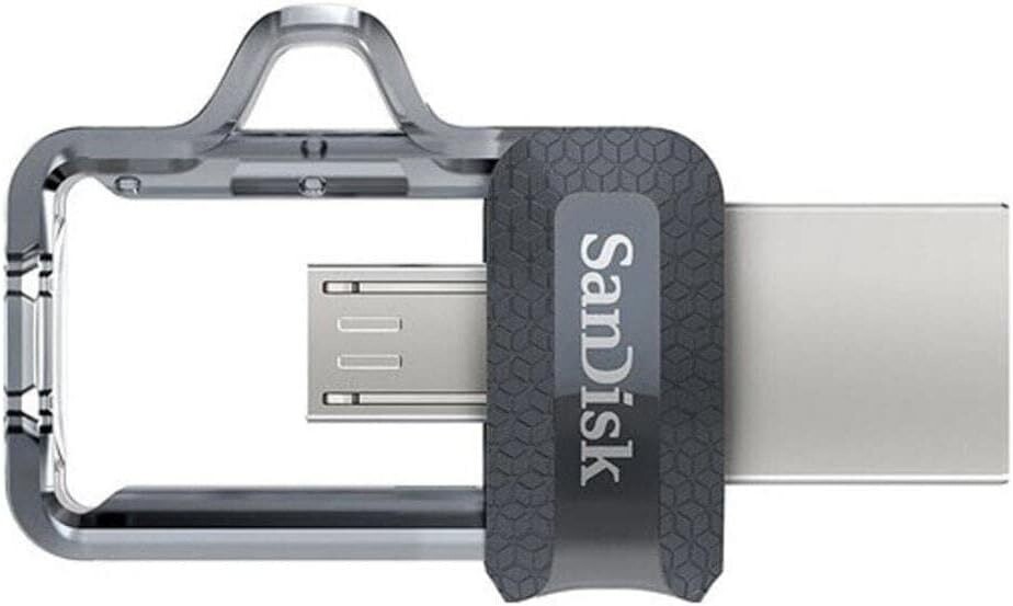 SanDisk 16GB Ultra Dual Drive m3.0 for Android Devices and Computers - microUSB, USB 3.0 - SDDD3-016G-G46, Black