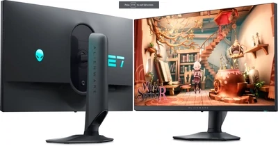Alienware AW2724DM Gaming Monitor - 27&quot; QHD 180Hz w Overclock, AMD FreeSync Premium Pro, NVIDIA G-SYNC, VESA Display - Black,Black/Silver