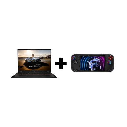 MSI Stealth 18 MercedesAMG A1VHG-073AE 18&quot; UHD+MiniLED 120Hz Laptop - Core Ultra 9 185H - 32GB DDR5 RAM - 2TB SSD - RTX 4080 12GB - Win 11 With a Gift MSI Claw A1M - 040AE – 7&quot; FHD IPS, 120Hz, Core Ul