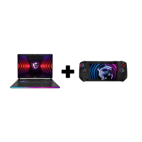 MSI Raider GE68HX 14VIG-662 16&quot; QHD+ 240Hz Laptop - Core i9-14900HX - 32GB RAM - 1TB SSD - RTX 4090 16GB - Win 10 Pro K With a Gift MSI Claw A1M - 040AE – 7&quot; FHD IPS, 120Hz, Core Ultra 7 155H , 16GB R