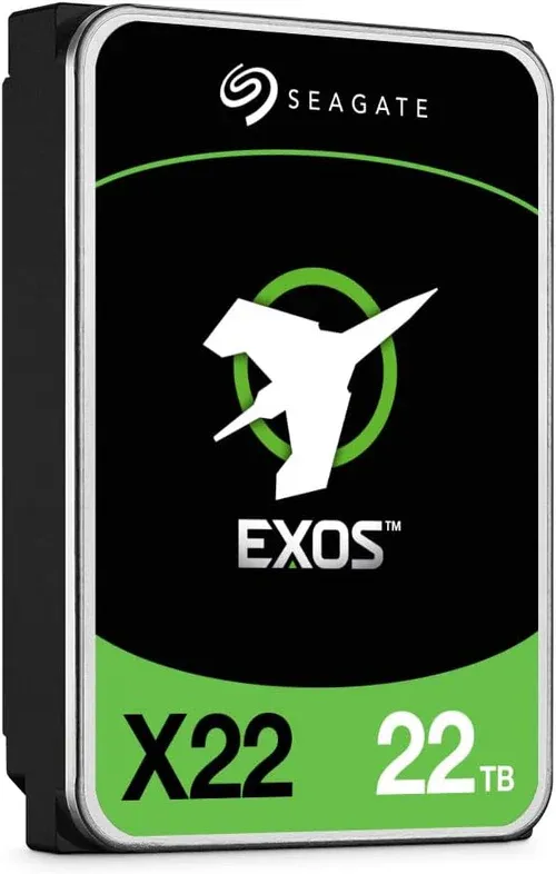 Seagate Exos X22 22TB Enterprise HDD – 3.5&quot; SATA 6Gb/s, 7200 RPM, 512MB Cache, 285MB/s, CMR, Helium-Sealed, 2.5M MTBF