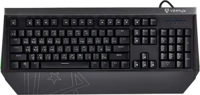 Vertux Tantalum Precision Pro Mechanical Gaming Keyboard | Gamers Keyboard | Ergonomic Wired Keyboard | Full-Size Gaming Keyboard | 100% Anti-Ghosting Keys | RGB Backlight Modes