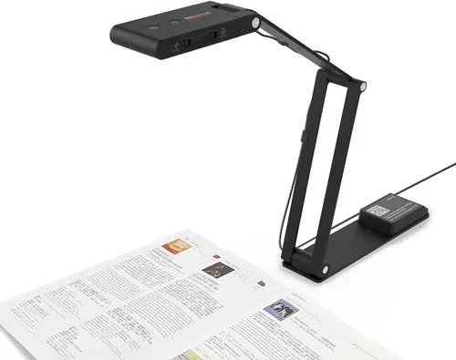 VIISAN VS13AI USB Document Camera with AI-Noise Reduction Mic, 13MP 4K Ultra HD A3-Size Capture, Dual-Mode Autofocus, LED Light, Foldable for Web Conferencing, Live Demo, Compatible macOS &amp; Windows