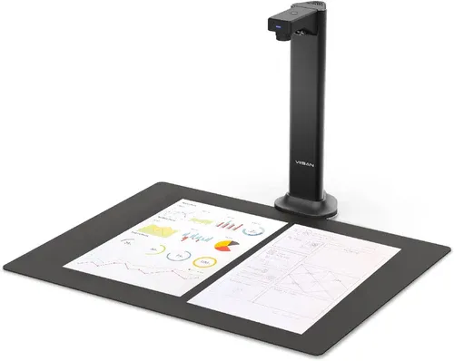 VIISAN DL8 Innovative Document Scanner, USB Book Scanner with Asymmetric Lighting Tech, OCR Auto-Flatten &amp; Deskew, 13MP Document Camera for Desktop/Laptop, Capture Size A3, Works with Windows &amp; macOS