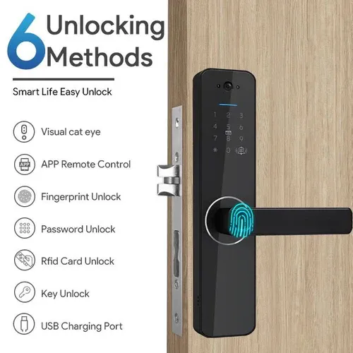 Locstar Intelligent Tuya App Outdoor Front Door Digital Video Smart Lock