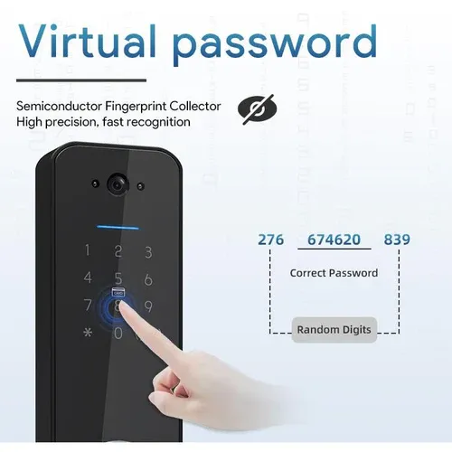Locstar Intelligent Tuya App Outdoor Front Door Digital Video Smart Lock