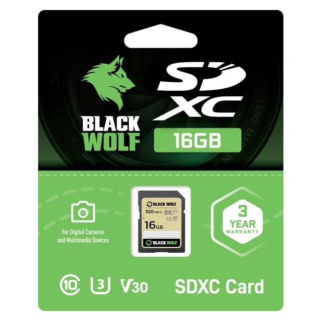 Black Wolf : SDXC Card (16GB)