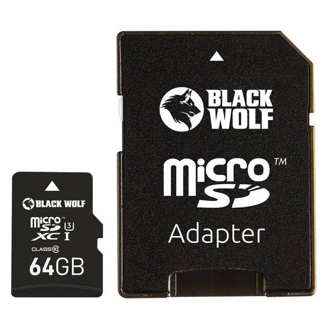 Black Wolf : MicroSDXC Card (64GB)
