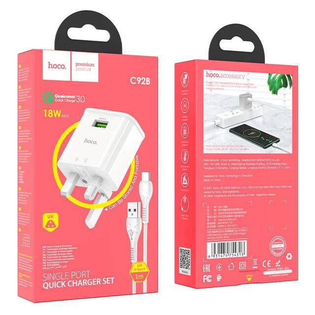 Hoco C92B Type-C 1m Charger