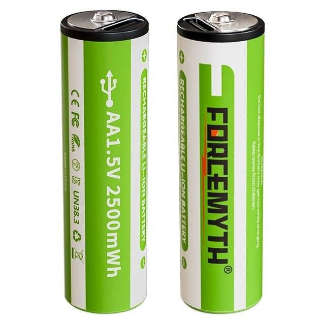 Forcemyth AA 1.5V Rechargeable Battery 2500mWh